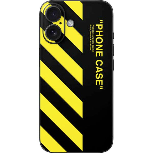 Black and Yellow Stripes iPhone 16 Skin