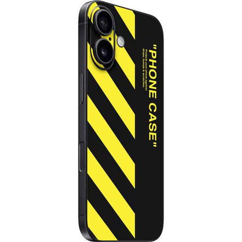 Black and Yellow Stripes iPhone 16 Skin