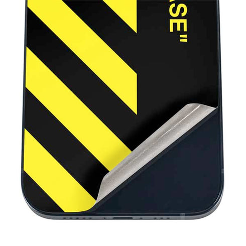 Black and Yellow Stripes iPhone 16 Skin
