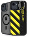Black and Yellow Stripes iPhone 16e Kickstand Case
