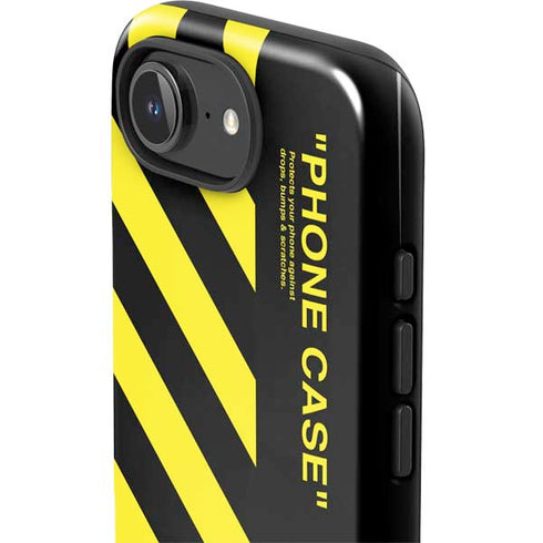 Black and Yellow Stripes iPhone 16e Impact Case