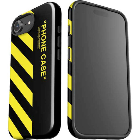 Black and Yellow Stripes iPhone 16e Impact Case