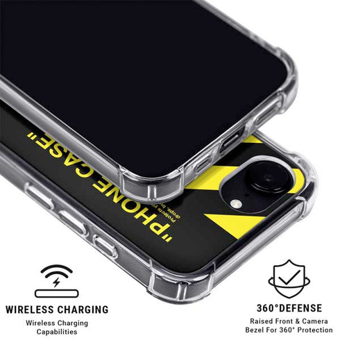 Black and Yellow Stripes iPhone 16e MagSafe Case