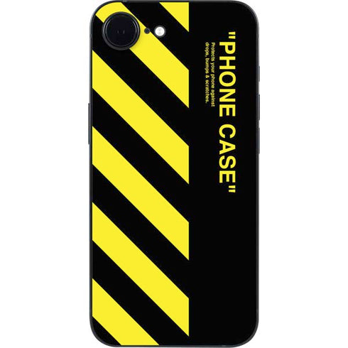 Black and Yellow Stripes iPhone 16e Skin