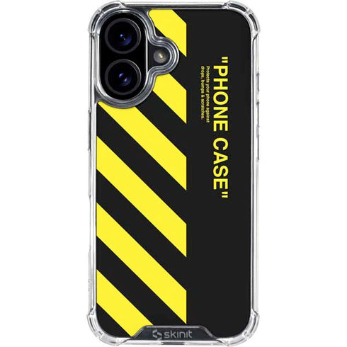 Black and Yellow Stripes iPhone 17 Clear Case