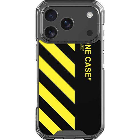 Black and Yellow Stripes iPhone 18 Pro Clear Case