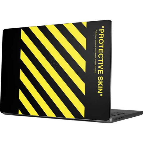 Black and Yellow Stripes Apple MacBook Pro 14-inch Skin