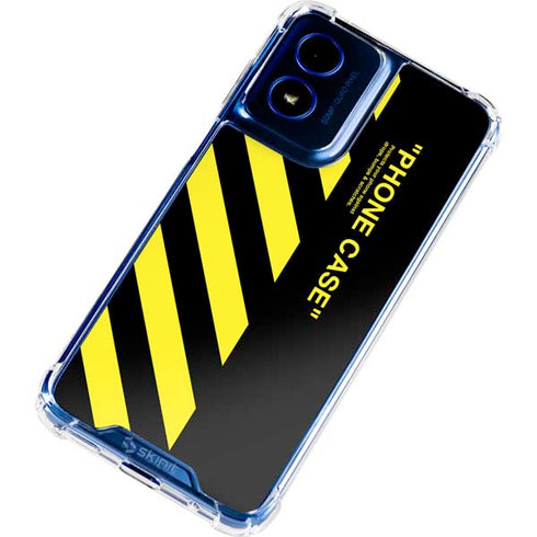 Black and Yellow Stripes Moto G Play 4G (2024) Clear Case