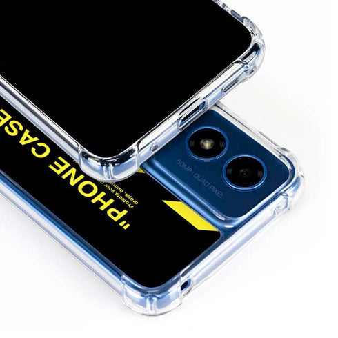 Black and Yellow Stripes Moto G Play 4G (2024) Clear Case