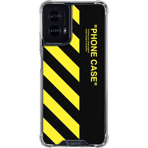 Black and Yellow Stripes Moto G Power 5G (2024) Clear Case
