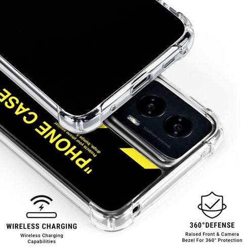 Black and Yellow Stripes Moto G Power 5G (2024) Clear Case