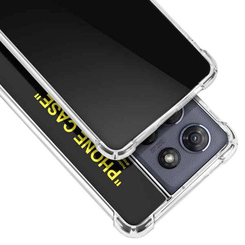 Black and Yellow Stripes Moto G Power 5G (2025) Clear Case