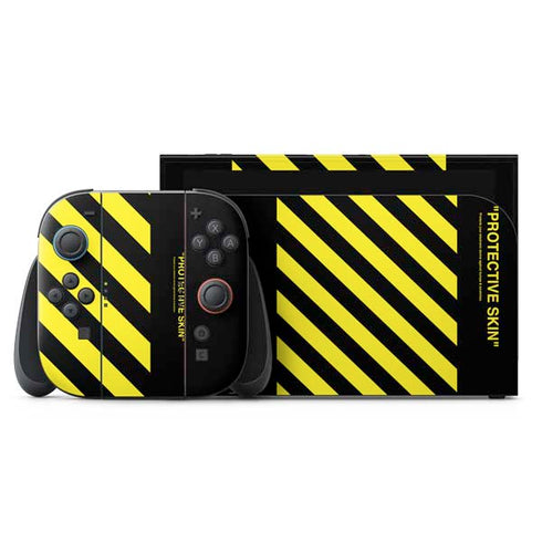 Black and Yellow Stripes Nintendo Switch 2 (2025) with Joy-Con Skin