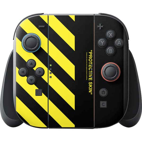 Black and Yellow Stripes Nintendo Switch 2 (2025) with Joy-Con Skin