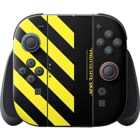 Black and Yellow Stripes Nintendo Switch 2 (2025) Joy-Con Controller Skin