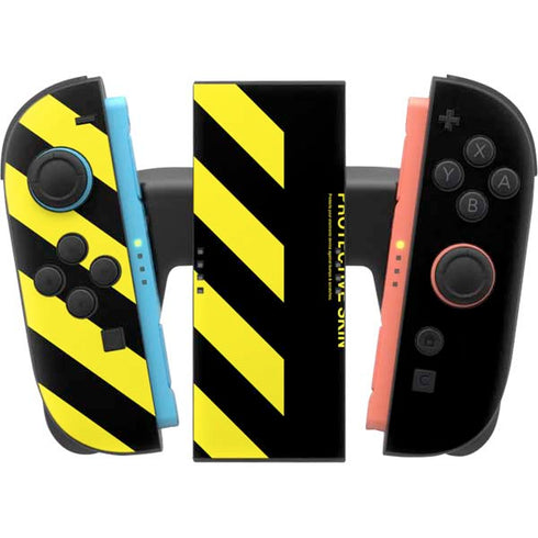 Black and Yellow Stripes Nintendo Switch 2 (2025) Joy-Con Controller Skin