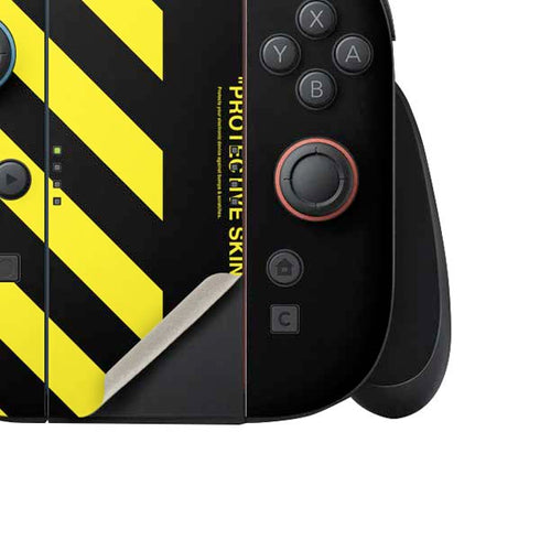 Black and Yellow Stripes Nintendo Switch 2 (2025) Joy-Con Controller Skin