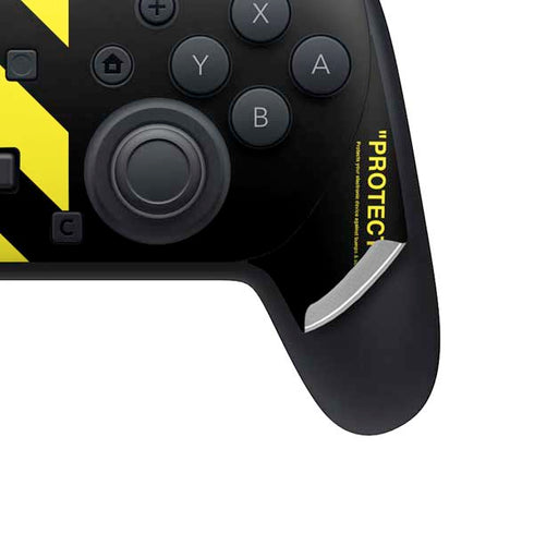 Black and Yellow Stripes Nintendo Switch 2 (2025) Pro Controller Skin