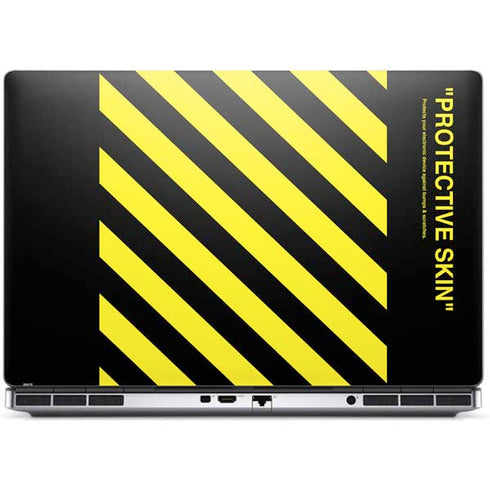 Black and Yellow Stripes Dell Precision Skin