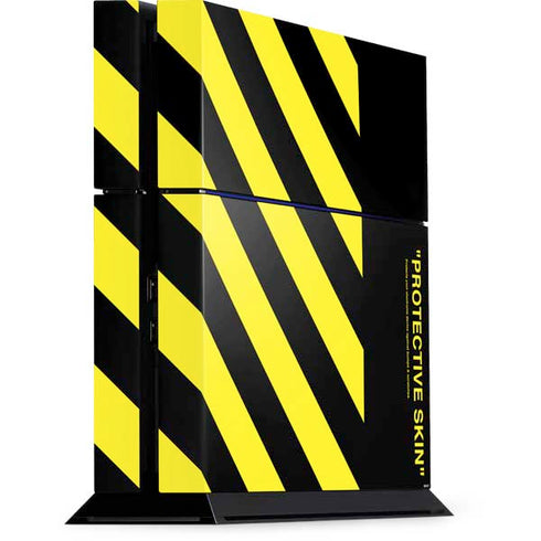 Black and Yellow Stripes PlayStation PS4 Skins