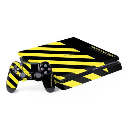 Black and Yellow Stripes PlayStation PS4 Skins