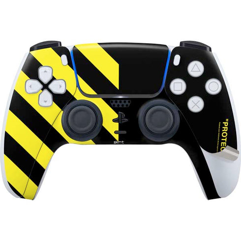 Black and Yellow Stripes PS5 Pro Disk Bundle Skin