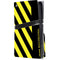 Black and Yellow Stripes PS5 Pro Disk Console Skin