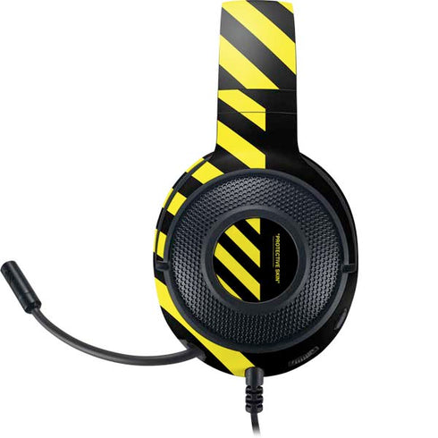 Black and Yellow Stripes Razer Kraken X Skin