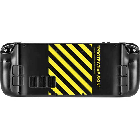 Black and Yellow Stripes Steam Deck Handheld Gaming Computer Skin