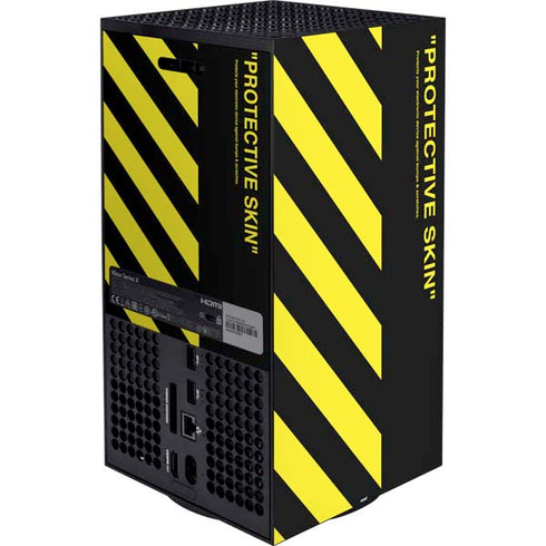 Black and Yellow Stripes XBox Series X Digital Edition Bundle Skin