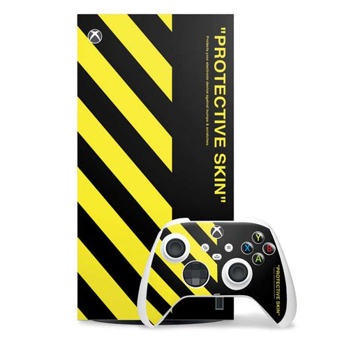 Black and Yellow Stripes Xbox Series X Skins