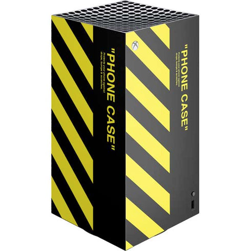 Black and Yellow Stripes XBox Series X Digital Edition Console Skin