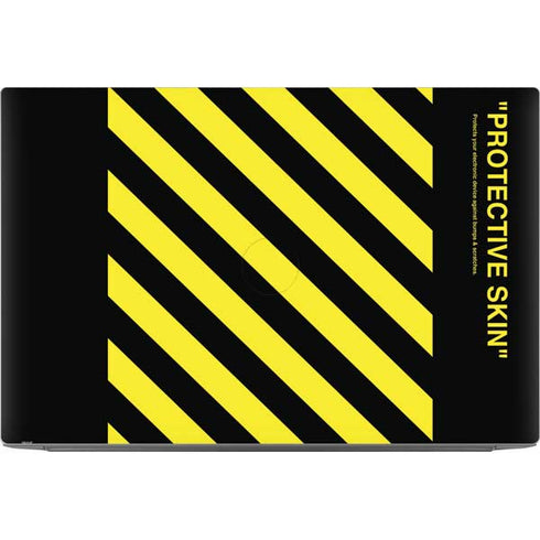 Black and Yellow Stripes Dell XPS Skin