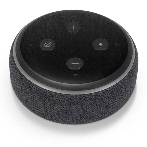 Specialty Vinyl Black Brushed Steel Texture Amazon Echo Dot Skin