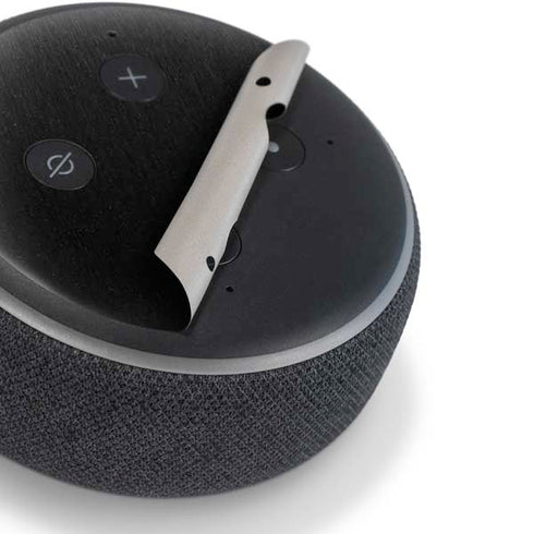 Specialty Vinyl Black Brushed Steel Texture Amazon Echo Dot Skin