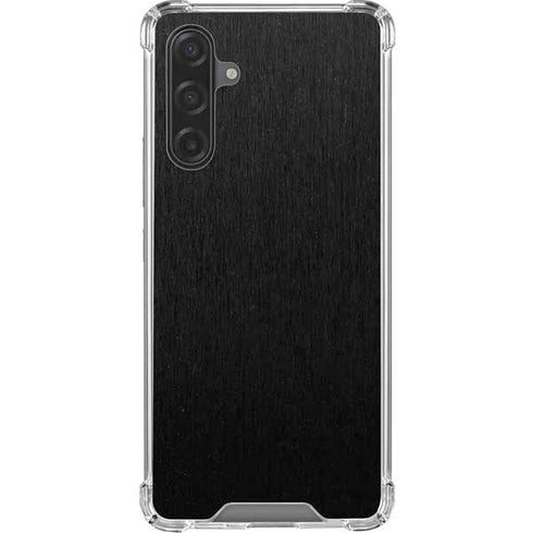 Black Brushed Steel Texture Galaxy A17 Clear Case