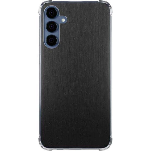 Black Brushed Steel Texture Galaxy A35 5G Clear Case