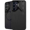 Black Brushed Steel Texture Galaxy S25 Plus Kickstand Case