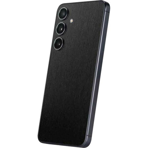 Black Brushed Steel Texture Galaxy S25 Plus Skin