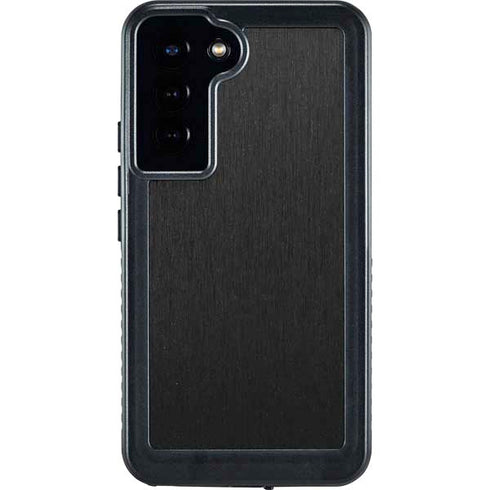 Black Brushed Steel Texture Galaxy S24 Plus Waterproof Case
