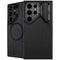 Black Brushed Steel Texture Galaxy S24 Ultra Kickstand Case