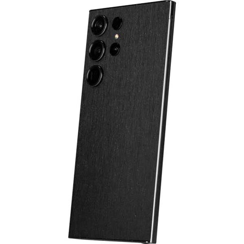 Black Brushed Steel Texture Galaxy S25 Ultra Skin