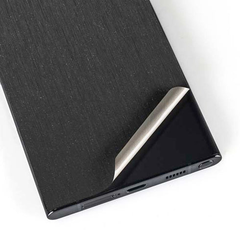 Black Brushed Steel Texture Galaxy S25 Ultra Skin