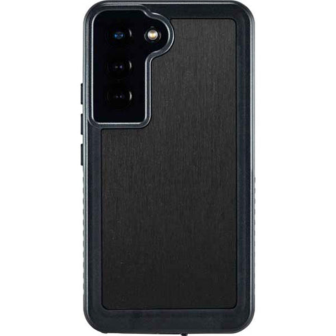 Black Brushed Steel Texture Galaxy S24 Waterproof Case