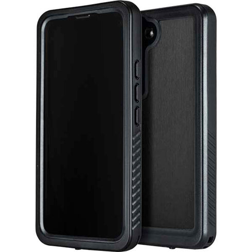 Black Brushed Steel Texture Galaxy S24 Waterproof Case