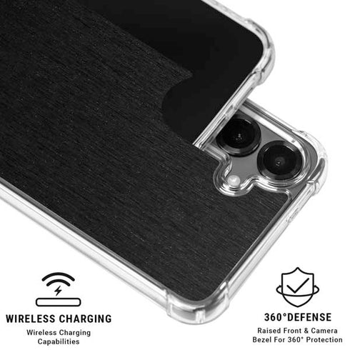 Black Brushed Steel Texture Galaxy S26 Clear Case