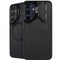 Black Brushed Steel Texture Galaxy S26 Kickstand Case