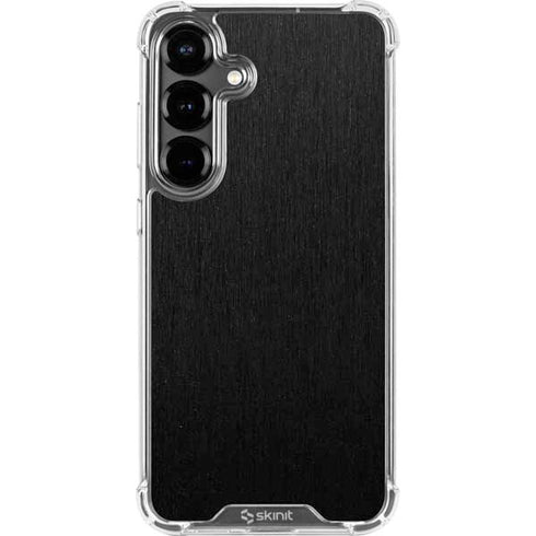 Black Brushed Steel Texture Galaxy S26 Plus Clear Case