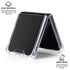 Black Brushed Steel Texture Galaxy Z Flip6 Clear Case