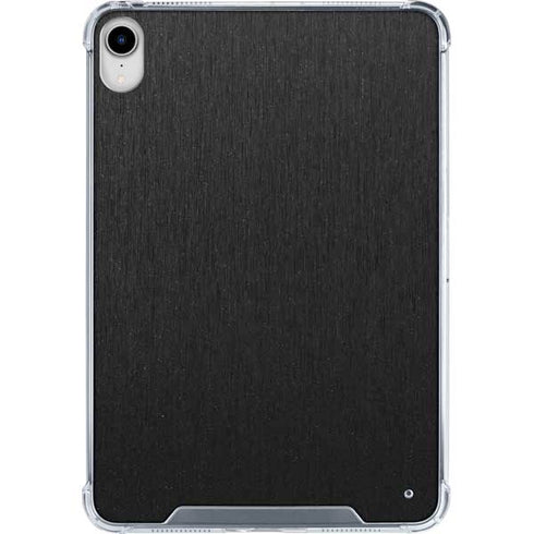 Black Brushed Steel Texture iPad 11th Gen (2025) Clear Case